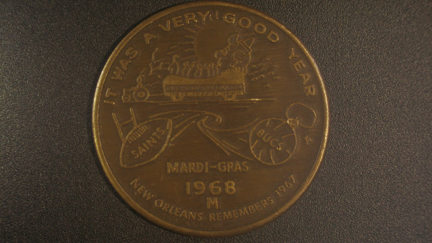 1969 Krewe of Carrollton, the Original Pedazo De Ocho Doubloon