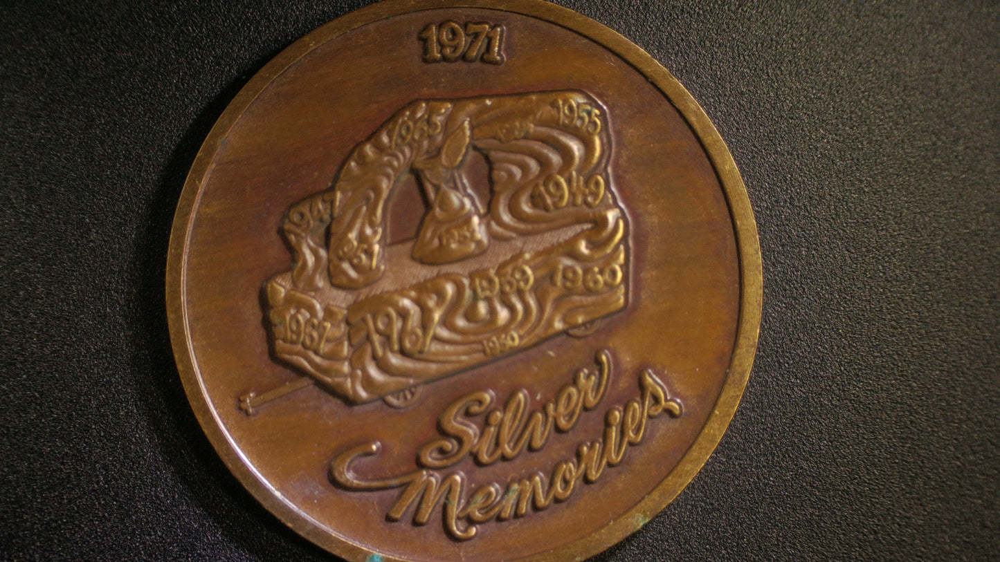1971 Krewe of Carrollton Bronze Doubloon "Silver Memories"