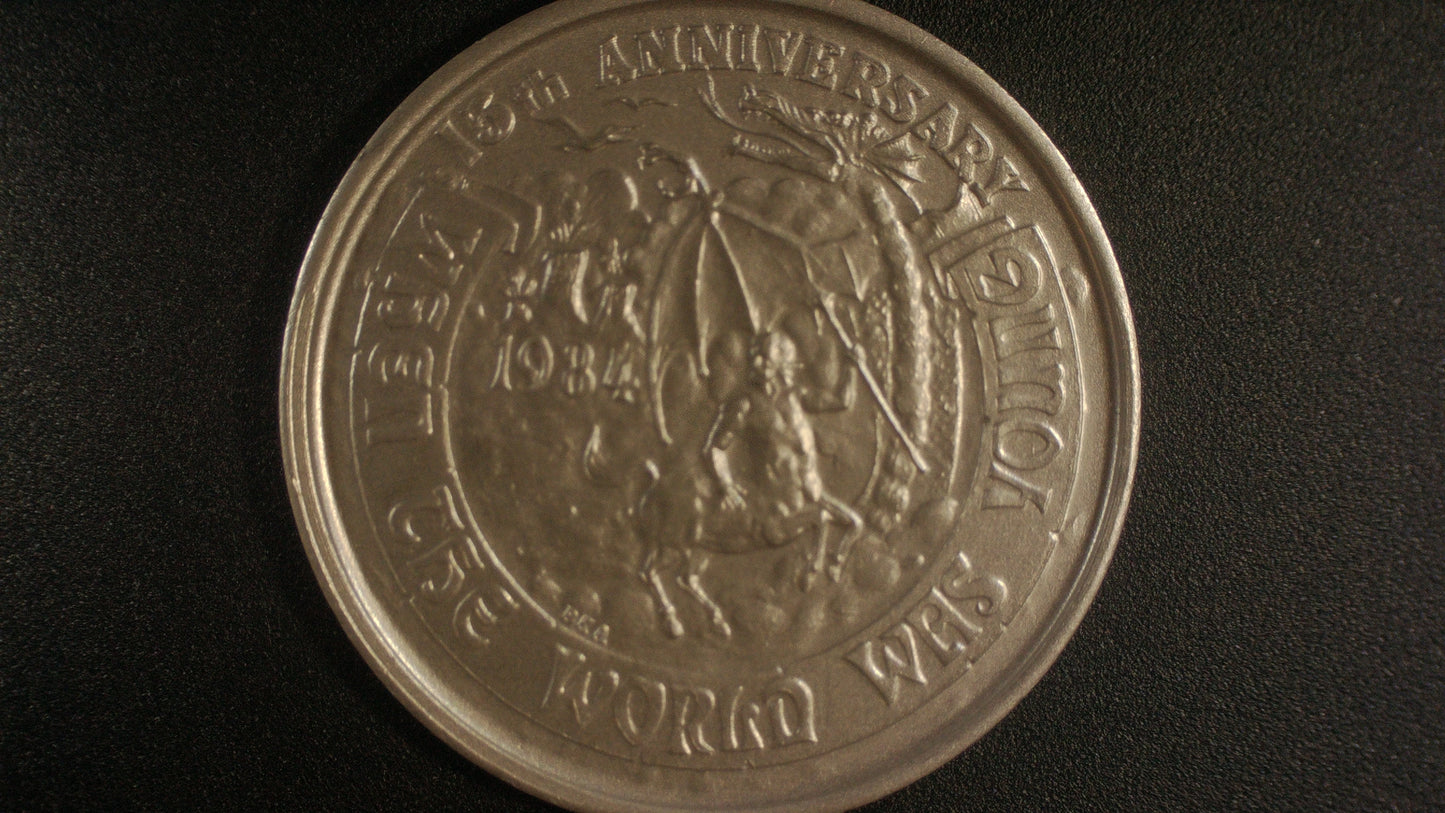 1969 Mardi Gas Krewe of Atlas Doubloon 15th anniversary edition