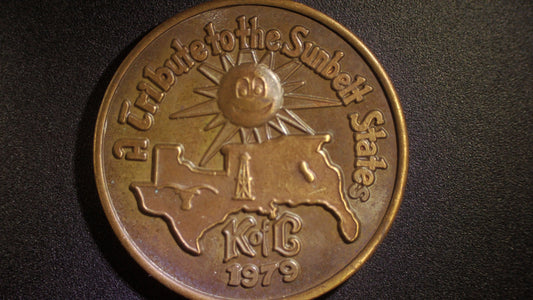 1979 Mardi Gras Krewe of Carrollton Doubloon "A Tribute to the Sunbelt States"