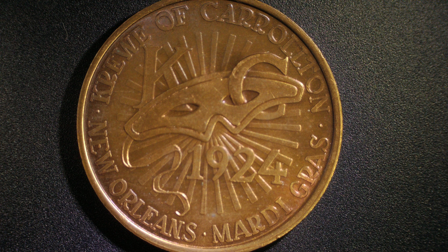 1979 Mardi Gras Krewe of Carrollton Doubloon "A Tribute to the Sunbelt States"