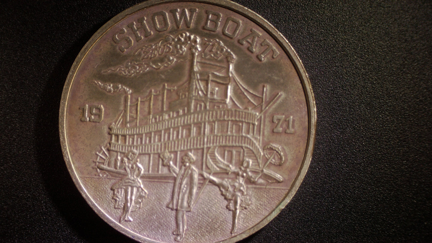 1971 Krewe of Zeus Bronze Doubloon "Show Boat"