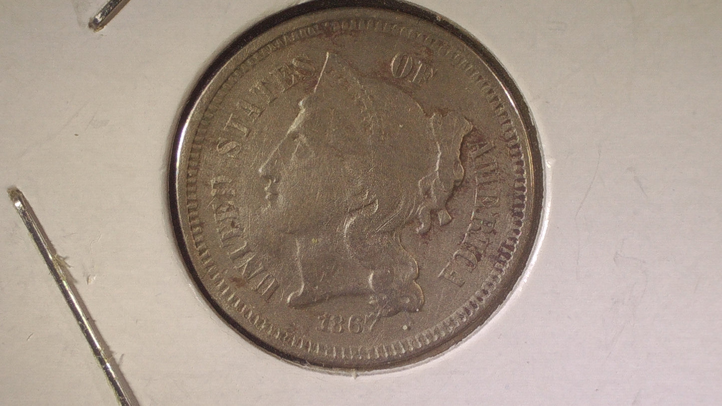 1867P 3 Cent Item #1867D3003