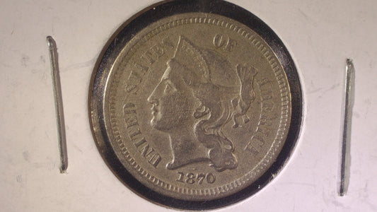 1870 3Cent Nickel Item # 1870P3006