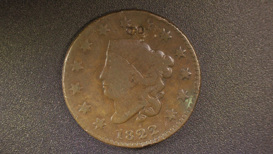 1822 Large Cent item # LC1822LC002