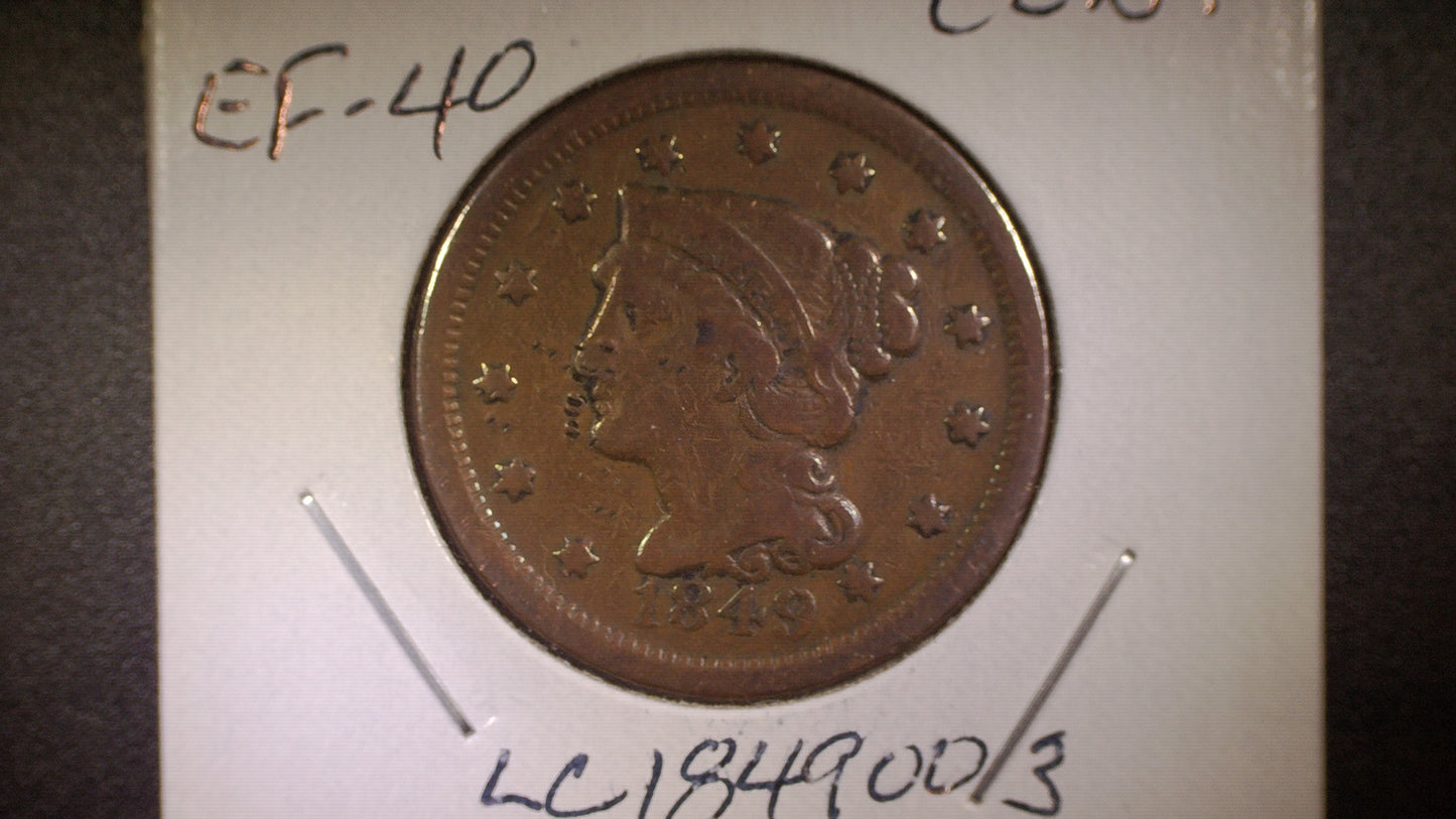 1849 Large Cent Item # LC1849003